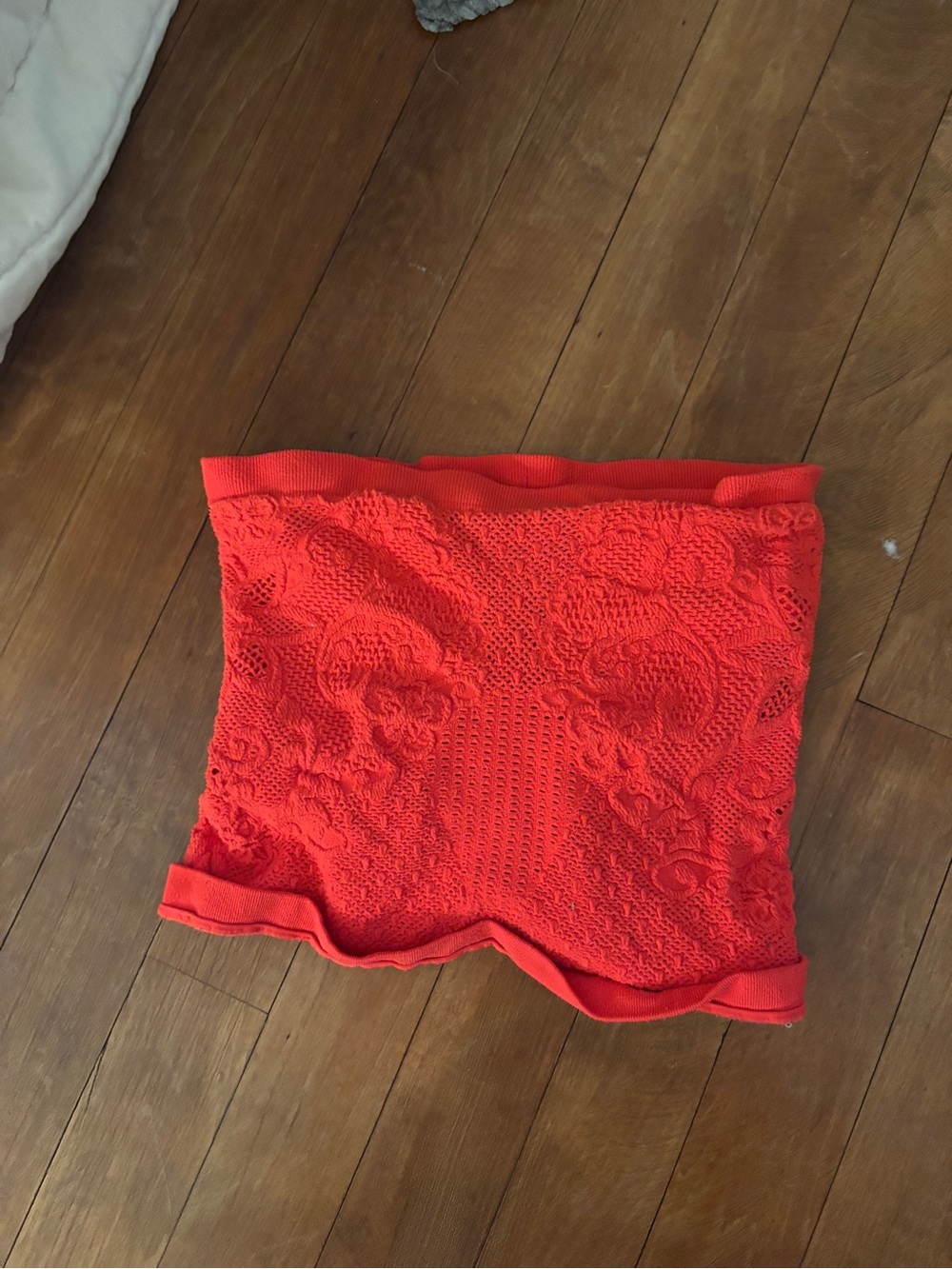 Free People Red Crochet Tube Top